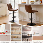 FIRAVOE Counter Height Bar Stools, Swivel Bar Stools Set of 2 - Image 6