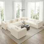 MONVANE Modular Sectional Sofa, Oversized 8 Seat Convertible U Shaped Couch - Image 6