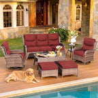 HILLGA 7-Piece Luxury Patio Furniture Set by HILLGA