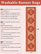 SERISSA 2'6"x14' Washable Non Slip Boho Runner Rug - Image 6