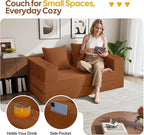 COMAX Futon Sofa Bed, 4‑in‑1 Convertible Sofa Bed, Folding Boneless Couches - Image 3