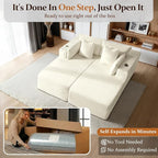 72" Cloud Sectional Couch, Comfort Sleep Sofa - Image 3