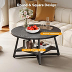 Coffee Table for Living Room, Round Coffee Table, Small Circle Coffee Table - Image 5