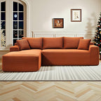 Cloud Sectional Couch, Corduroy Boneless Couches by HANXIN