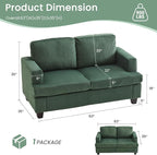 YOUDENOVA Sofa Couch, 3 Piece Set Comfy Sofa, 2 Loveseat & 3 Seater Sofa - Image 2