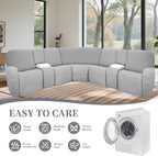 100% Waterproof Sectional Recliner Couch Covers - Image 8