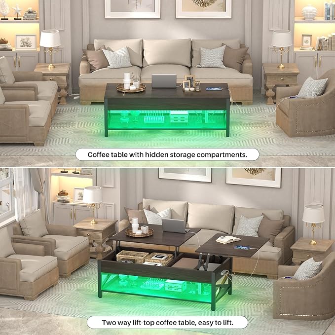 Aheaplus Coffee Table, Lift Top Coffee Table - Image 7