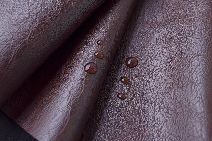 Wento Thick 2 Yard Faux Leather Fabric Soft Skin Grain PU Leather - Image 3