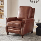 HULALA HOME Genuine Leather Manual Recliner Chair by HULALAHOME