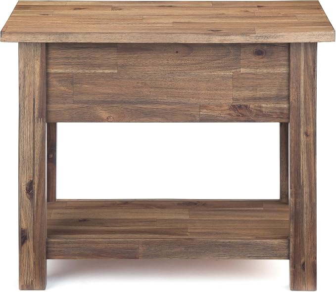 SIMPLIHOME Monroe Narrow Side Table – 14 inch Wide Solid Acacia Wood Narrow End - Image 10