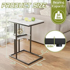 C Shaped End Side Table, Couch Sofa Table - Image 2