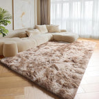 8x10 Area Rugs for Living Room, Tie-Dyed Beige Large Fluffy Bedroom Rug - Image 8