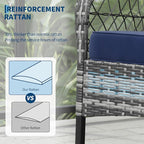 GarveeHome 3-Piece Outdoor Rocking Chair Set, Wicker Rattan Patio Furniture - Image 5