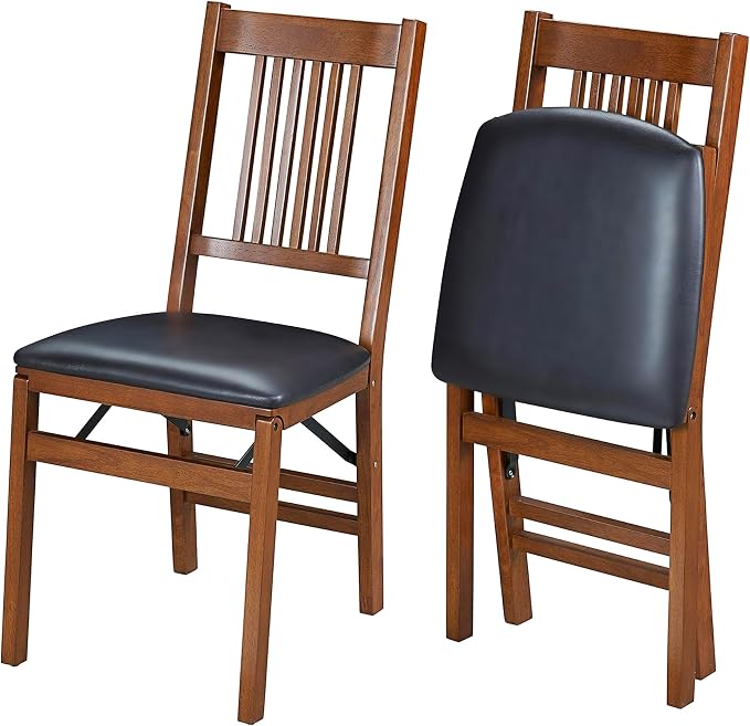 MECO Stakmore True Mission Wooden Folding Chairs by Stakmore