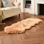 duduta Beige Faux Sheepskin Runner Rugs 2x6 ft, Fluffy Fur Couch Covers | Shag - Image 6