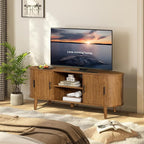 Mxtxmy 51" Fluted TV Stand, Mid-Century Modern Entertainment Center - Image 7