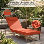 Outdoor Chaise Lounge Cushions, 71x21 Inch Olefin Water & Fade Resistant Pool - Image 5