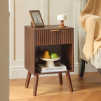 Fultyle Walnut Nightstand, Modern Night Stand - Image 2