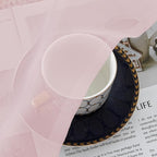 Sheer Curtains 54 Inch Length 2 Panels Set, Blush Sheer Curtain - Image 4