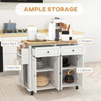 HOMCOM Kitchen Island Cart - Image 3