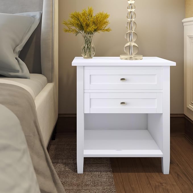SIMPLIHOME Warm Shaker Bedside Table - Image 2