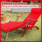 Wenqik 2 Pcs Outdoor Chaise Lounge Cushion - Image 6