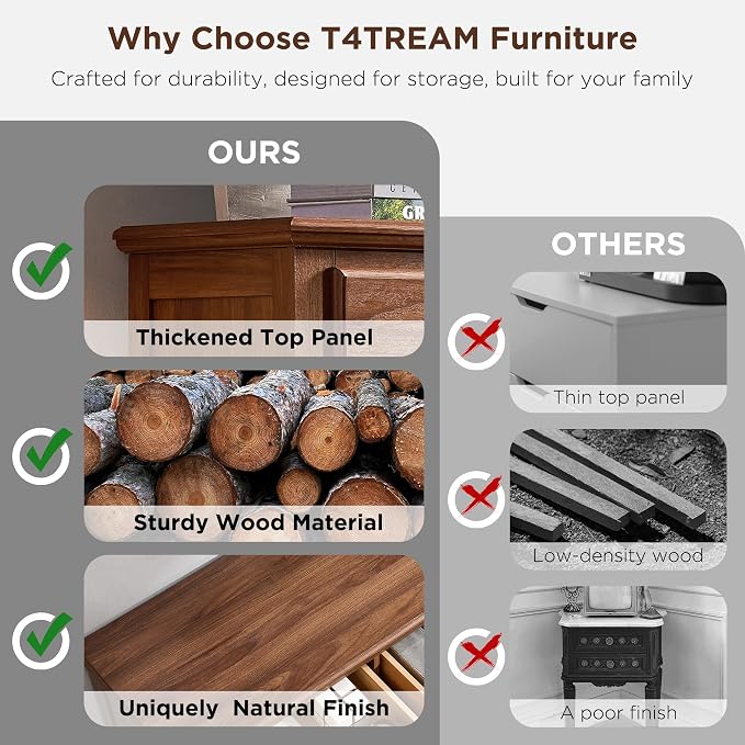 T4TREAM 48" Tall Drawers Dresser Chests - Image 6