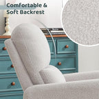Swivel Rocker Recliner, Oversized Teddy Manual Nursery Glider Rocking Recliner - Image 4
