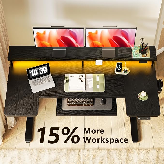 OffiGo U Shaped Electric Standing Desk - Image 5
