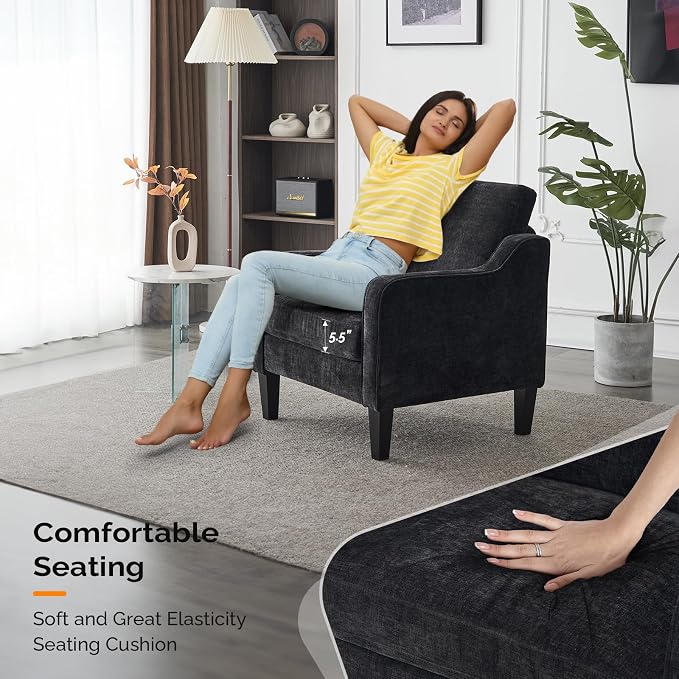 VINGLI Living Room Chairs Set of 2, Play Room - Image 5