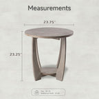 Round Farmhouse End Table for Small Spaces, French Country Accent Side Table - Image 2