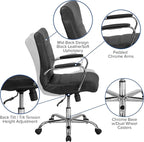Flash Furniture Whitney Mid-Back Swivel LeatherSoft Desk Chair - Image 10