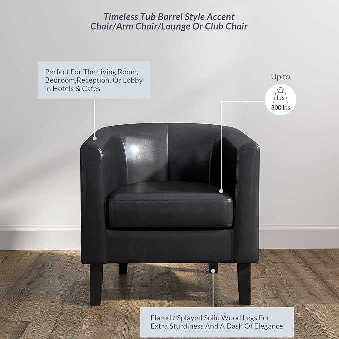 BELLEZE Accent Barrel Chair - Image 4