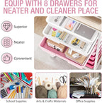 Rolling Cart with Drawers, Craft Storage, Teacher Cart, Storage Cart on Wheels - Image 4