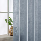 MIULEE Chambray Blue Linen Curtains 52x45 Inch Long - Image 5