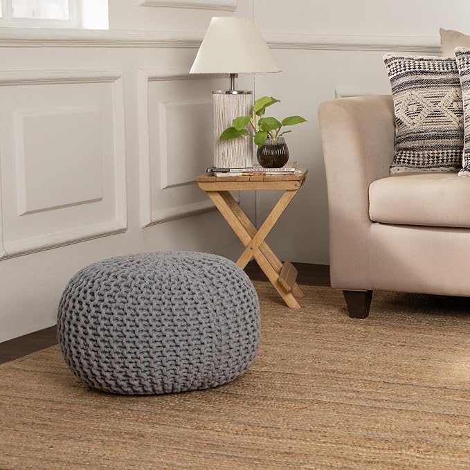 REDEARTH · Round Boho Pouf Ottoman - Image 10