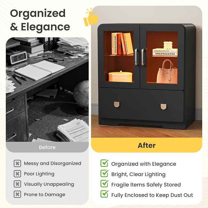 RoyalCraft Black Display Cabinet - Image 6