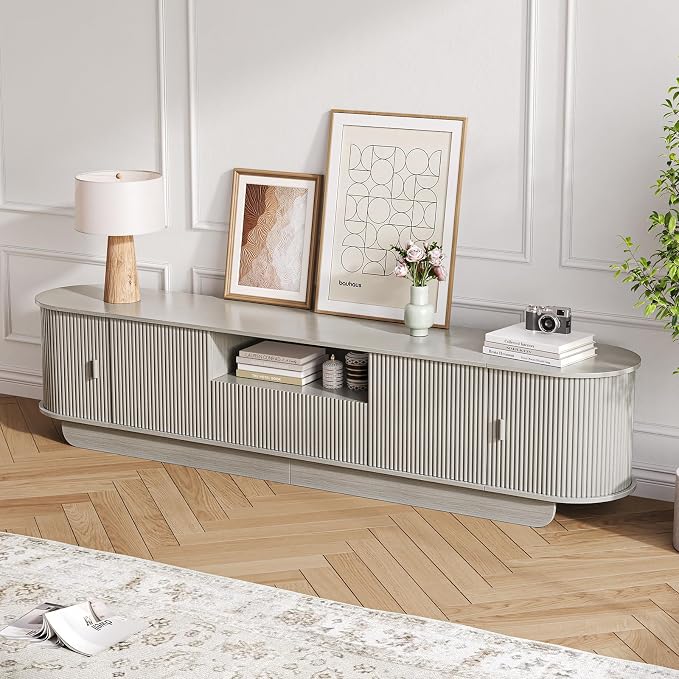 86.61'' Tambour TV Stand for 55-85 Inch, Entertainment Center - Image 5