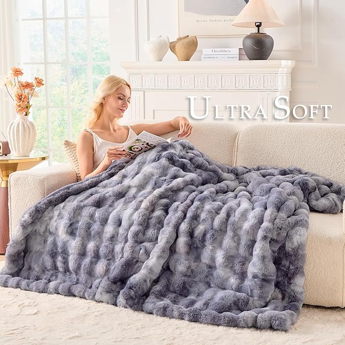 BENVWE Fluffy Faux Fur Throw Blanket - Image 3