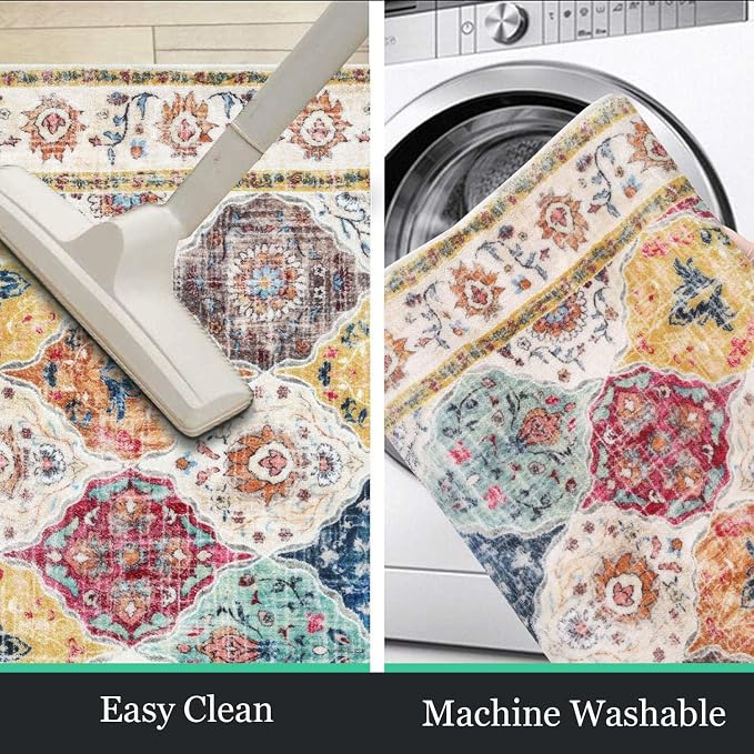 HEBE Indoor Door Mat 2'x3', Washable Welcome Mat - Image 4