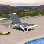 PURPLE LEAF Patio Chaise Lounge Chair Outside Aluminum Plastic Stackable - Image 10