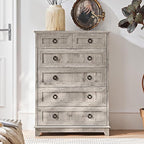 Joaxswe Farmhouse 6 Drawer Dresser - Image 3