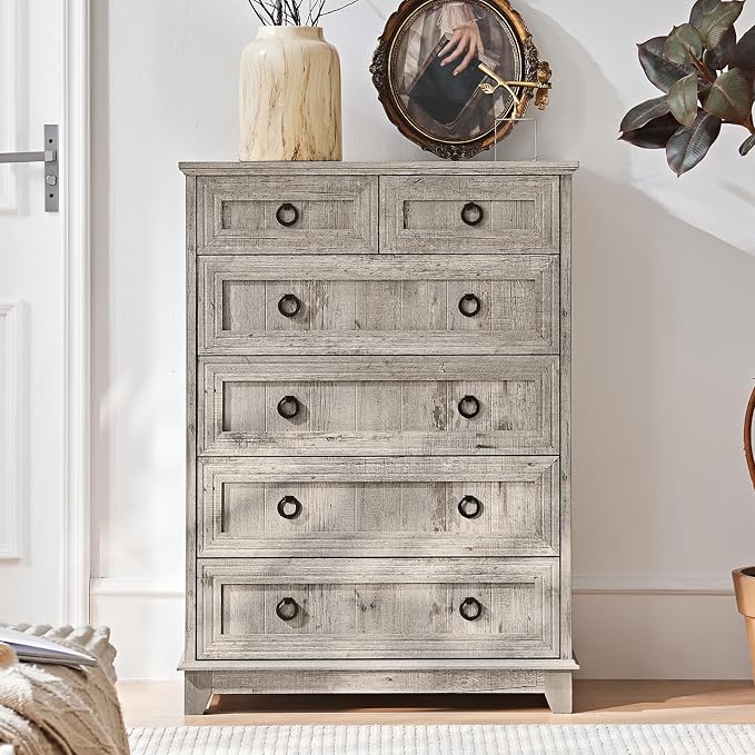 Joaxswe Farmhouse 6 Drawer Dresser - Image 3