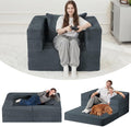 Futon Sofa Bed with Pillow, 3-in-1 Sleeper Sofa Bed with Removable Cover by Cansunna