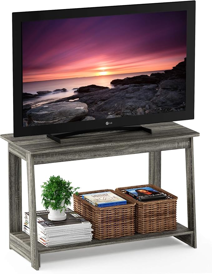 Furinno BEGINNING TV Stand, 2-Tier Rectangular Entertainment Center by Furinno-FitsYourSpaceFitsYourBudget