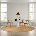 Hausattire Jute Braided Round Area Rug, 8 ft | 100% natural jute, hand woven by Hausattire