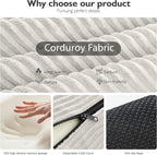 79in Convertible Sofa Bed, Corduroy Boneless Couch Bed, Futon Sleeper Sofa Pull - Image 4
