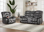 HAOMARKETS 2-Piece Recliner Sofa Set, Include Single Power Recliner Chair by HAOMARKETS