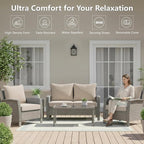 22x22 Inch Patio Chair Cushions Set of 4, Outdoor Furniture Cushions - Image 2