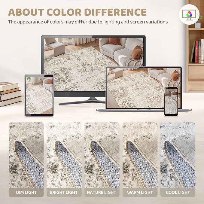 UERMEI 6x9 Area Rug Living Room Rugs - Image 7